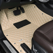 Beige Stitching Custom Heavy Duty, Universal Fit Floor Mats for Cars, SUVs, and Trucks