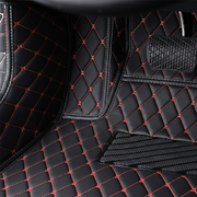 Black Red Stitching Custom Heavy Duty, Universal Fit Floor Mats for Cars, SUVs, and Trucks