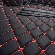 Black Red Stitching Custom Heavy Duty, Universal Fit Floor Mats for Cars, SUVs, and Trucks