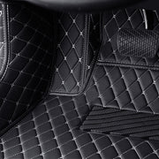 Black White Stitching Custom Heavy Duty, Universal Fit Floor Mats for Cars, SUVs, and Trucks