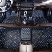 Black Blue Stitching Custom Heavy Duty, Universal Fit Floor Mats for Cars, SUVs, and Trucks