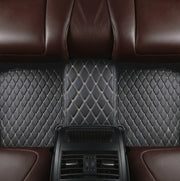Black Beige Stitching Custom Heavy Duty, Universal Fit Floor Mats for Cars, SUVs, and Trucks
