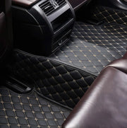 Black Beige Stitching Custom Heavy Duty, Universal Fit Floor Mats for Cars, SUVs, and Trucks