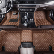 Brown Stitching Custom Heavy Duty, Universal Fit Floor Mats for Cars, SUVs, and Trucks