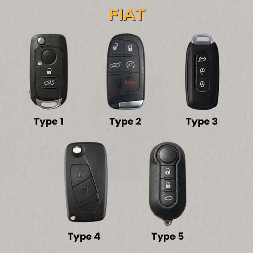 Premium Leather Key Fob for Fiat